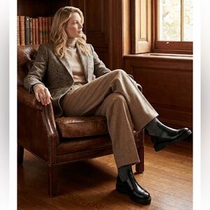 J CREW Rib-cuff boots in Italian leather Size 9.5M